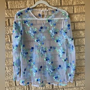 Gorgeous Mesh Floral Top